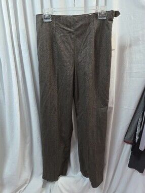 Coldwater Creek Women's Brown Pinstripe Trousers